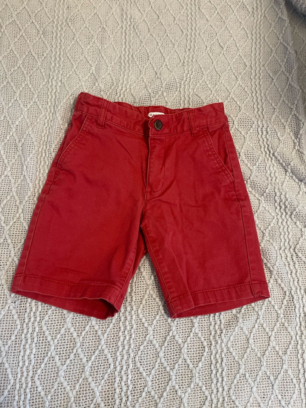 Old Navy Red Boys' Casual Flat-Front Shorts